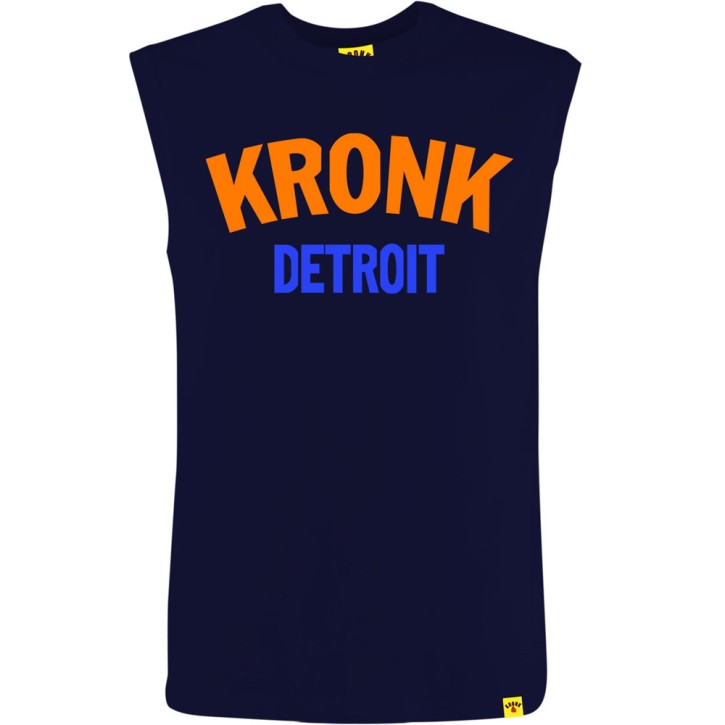 Kronk Two Colour Detroit SL T-Shirt Navy