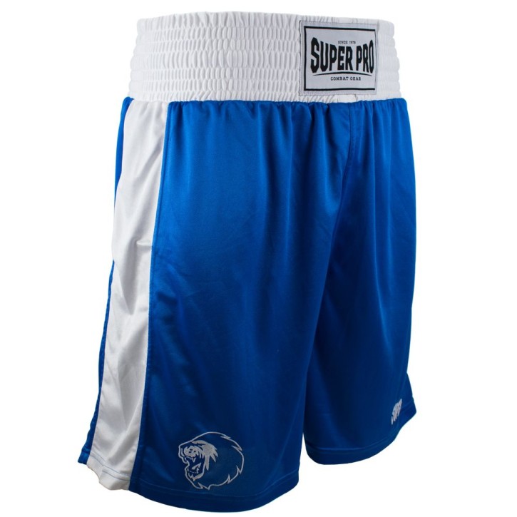 Super Pro Club Boxing Shorts Blau Weiss