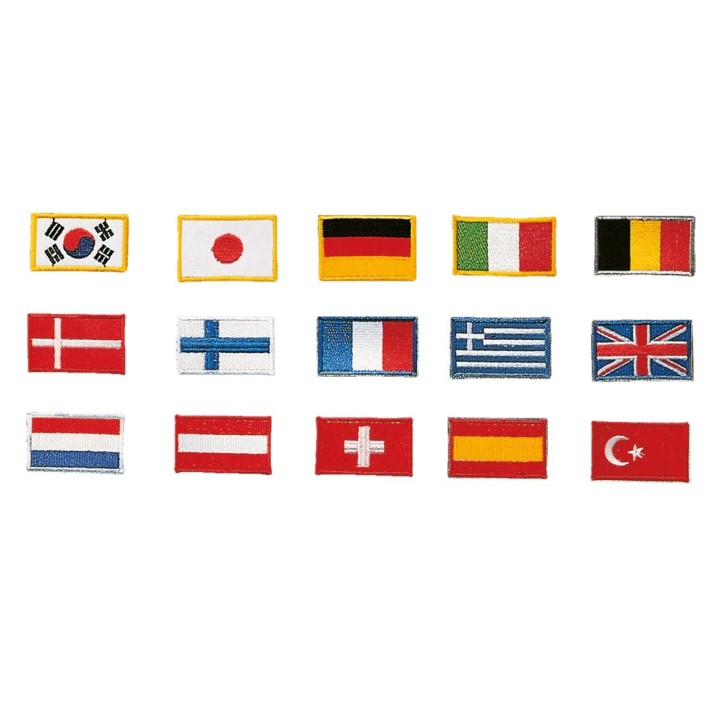 Kwon embroidered badge flag Korea 5x3