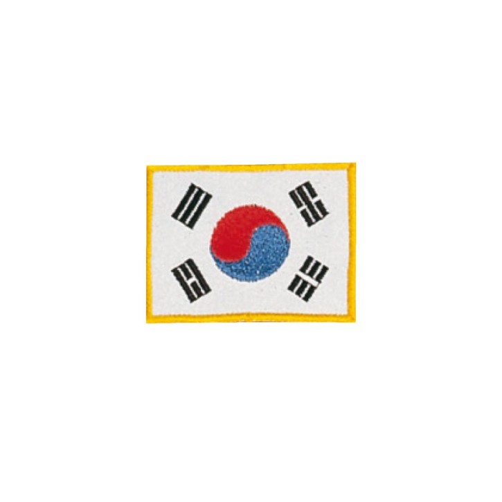 Kwon Stickabzeichen Flagge Korea 8x6