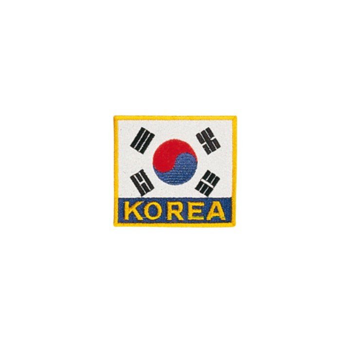 Kwon Stickabzeichen Flagge Korea 8x8