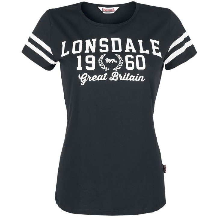 Lonsdale Wakefield Damen T-Shirt Black