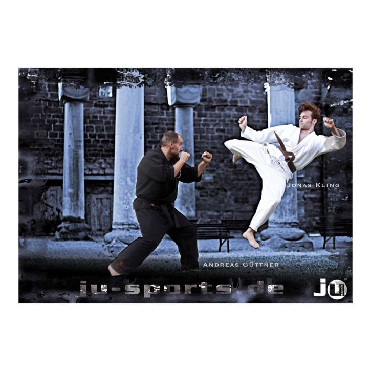 Poster Ju-Jutsu Sprungkick