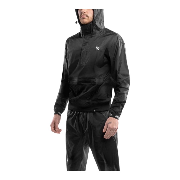 Hayabusa Pro Hooded Sweat Suit Black