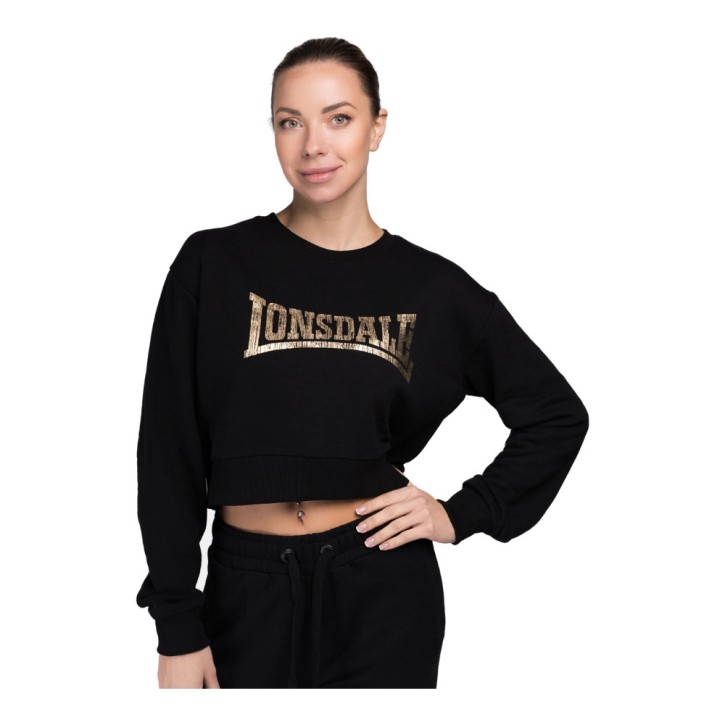 Lonsdale Culbokie Women's Cropped Sweatshirt Black