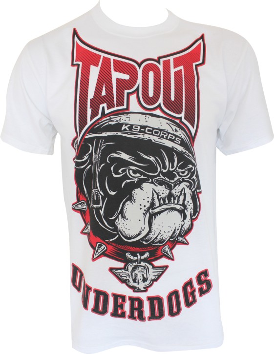 Sale TapOut Bulldog Underdogs Shirt white TPTS 902