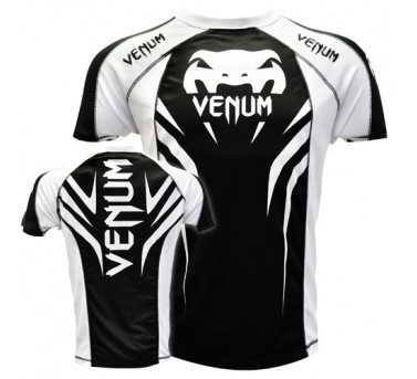 Abverkauf Venum Electron 2.0 Walkout Dry Fit Shirt black white