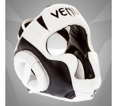 Venum Absolute 2 0 Headgear Black and white Nappa Leather