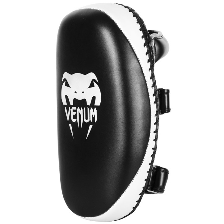 Venum Light Kick Pad Skintex Leather Black Ice pair