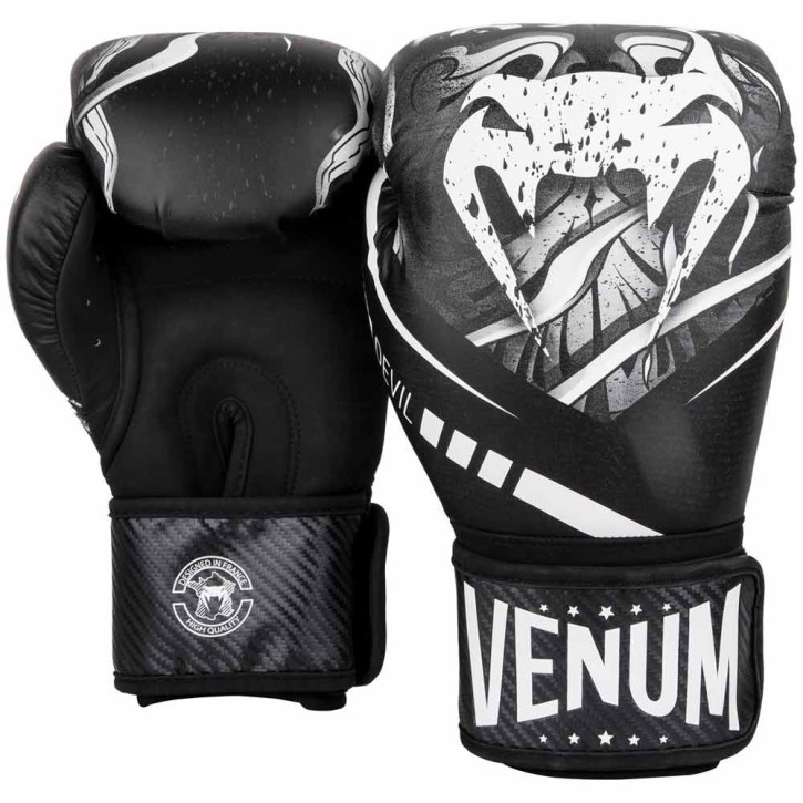 Venum Devil Boxing Glove White Black