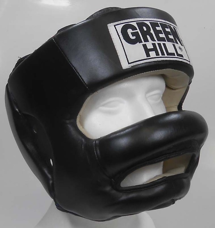 Green Hill rounded bar Shefard leather headguard