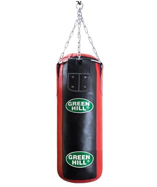 Green Hill cowhide punching bag filled 100 cm