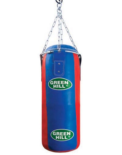 Green Hill imitation leather punching bag filled 100 cm