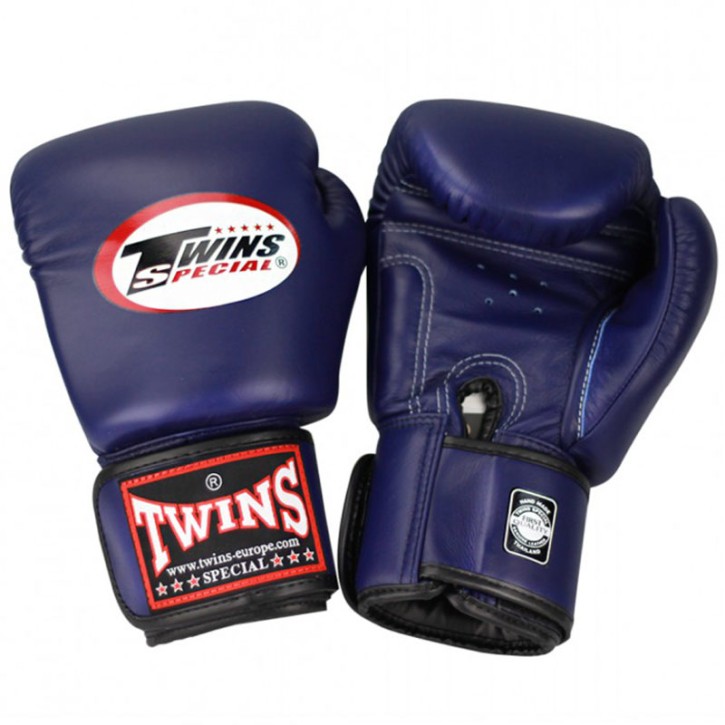 Twins BGVL 3 Navy Blue leather boxing gloves