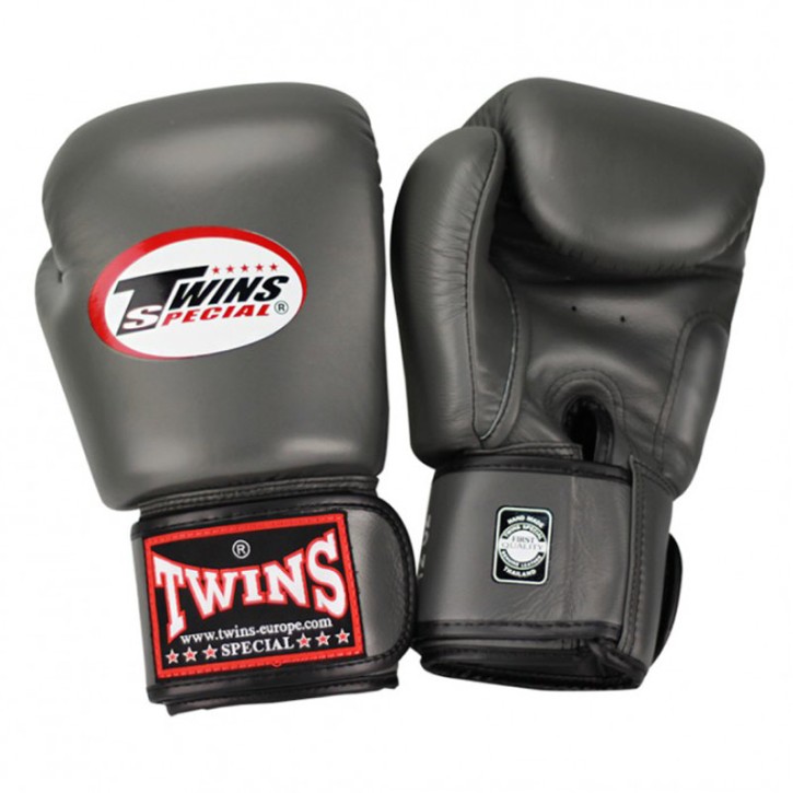Twins BGVL 3 Gray leather boxing gloves