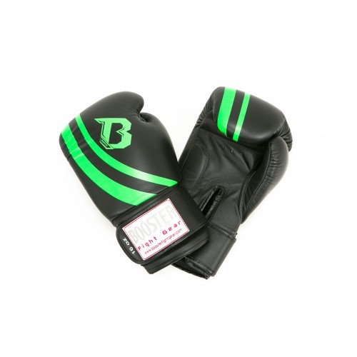Sale Booster Pro Range BGL V2 Black Green Boxing Gloves Leather