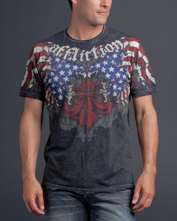 Sale Affliction Signature Shirt Randy Couture Patriot