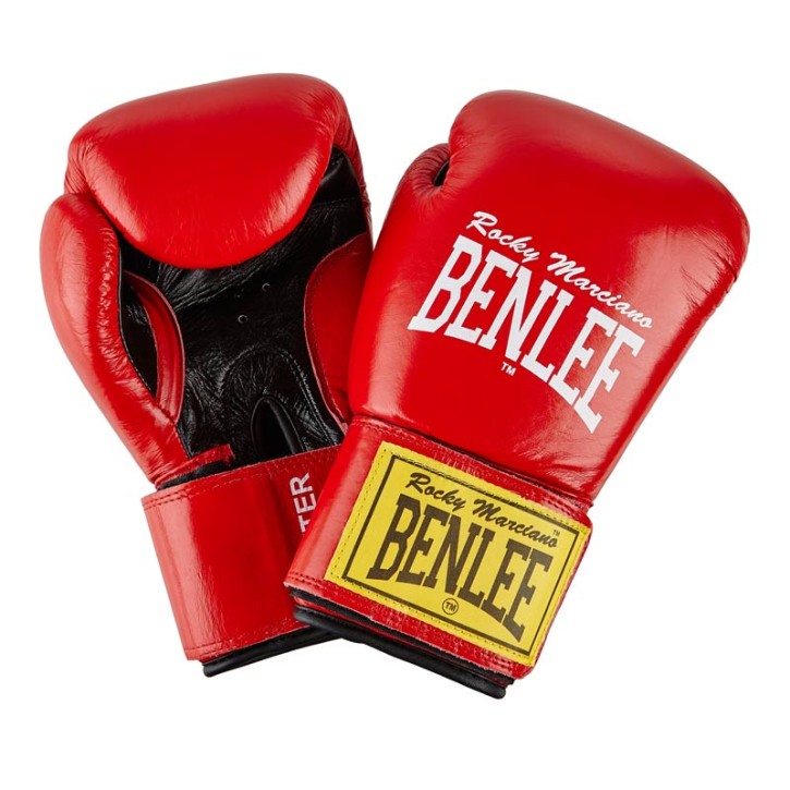 Sale Benlee Leather Boxing Gloves Fighter Red Black