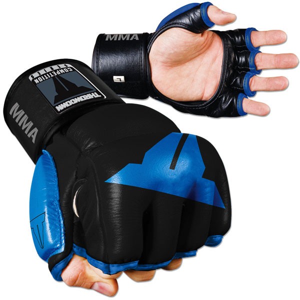 Sale Throwdown Amateur Hybrid Gloves Leather black Blue