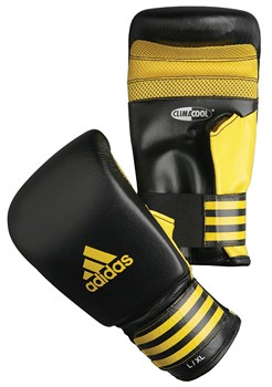 Abverkauf Adidas PERFORMER schwarz gelb Bag Gloves Professional