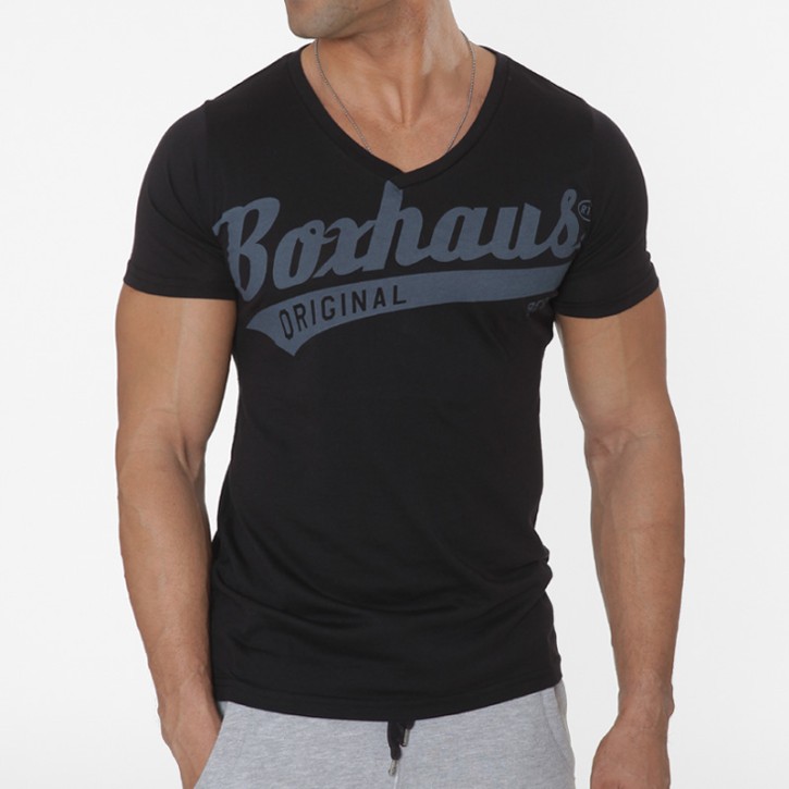 Sale BOXHAUS Brand DRAFT VNeck Modal TShirt black
