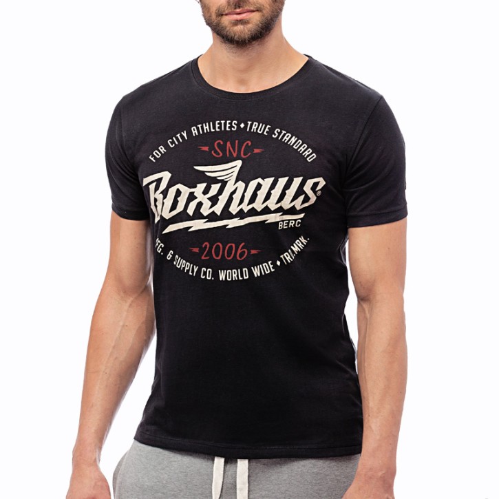 Sale BOXHAUS Brand STARC T-Shirt Black