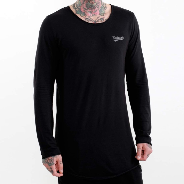Abverkauf BOXHAUS Brand Sairon Longline Shirt Black