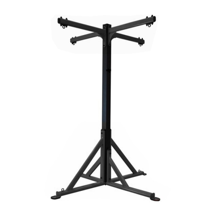 Punching bag stand with 4 stations