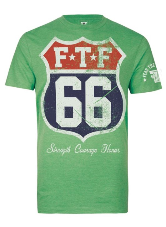 Sale Fear The Fighter FTF 66 green shirt size S