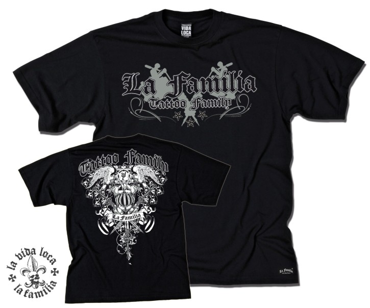 La Vida Loca Tattoo Family Shirt black 1203TSBK