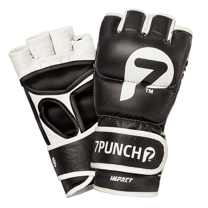7Punch Impact Leder MMA Handschuhe Black