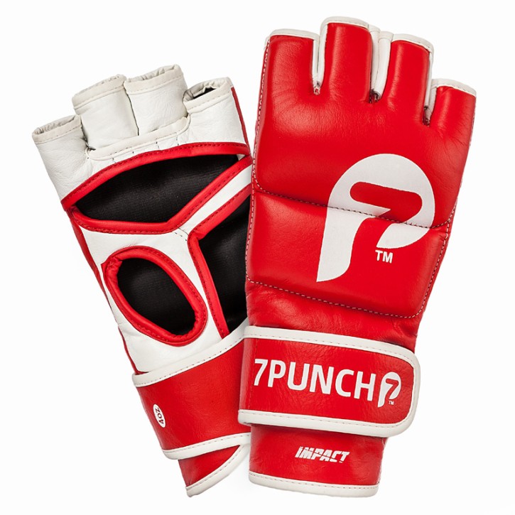 7Punch Impact Leder MMA Handschuhe red