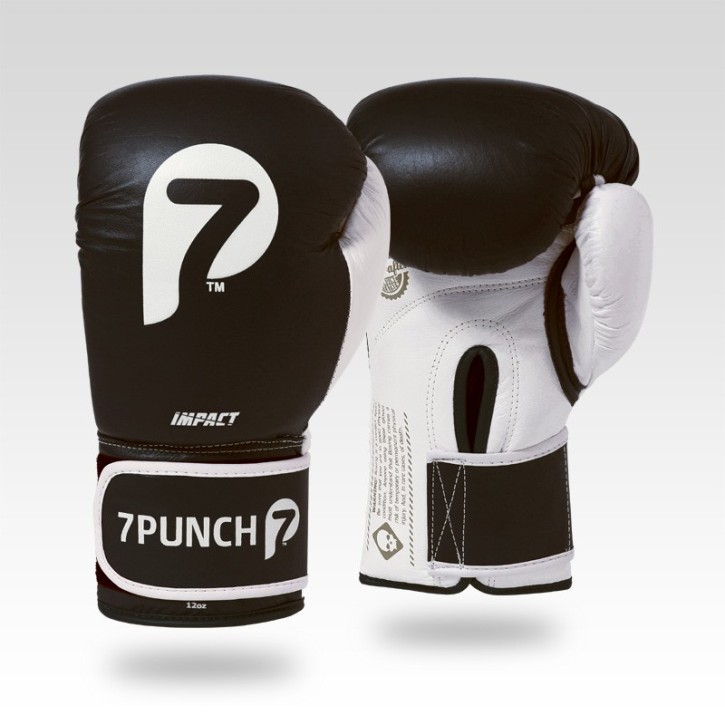 7PUNCH Impact Boxing Gloves Leather Black