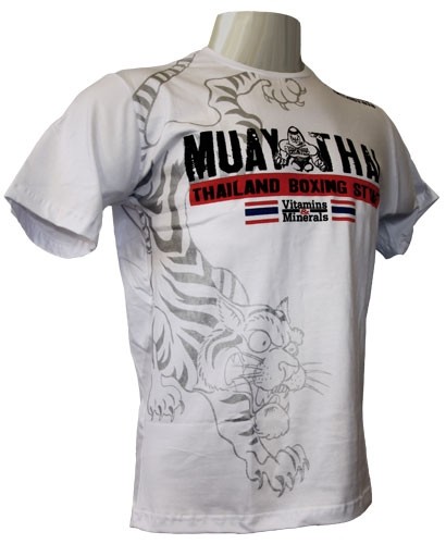 Abverkauf Vitamins and Minerals Muay Thai Boxing Silver T-Shirt