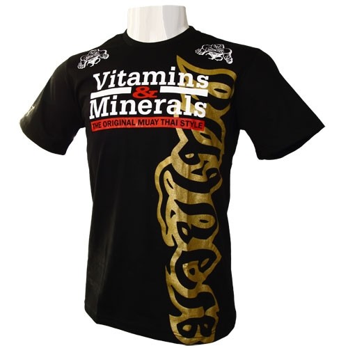 Abverkauf Vitamins and Minerals Muay Thai Style Gold T-Shirt Gr.
