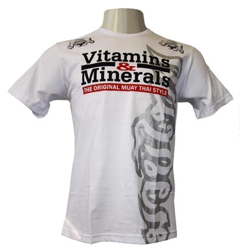 Clearance Sale Vitamins and Minerals Muay Thai Style Silver TShirt