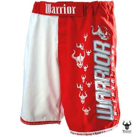 Abverkauf Warrior Wear Domination Fight Shorts Red-white