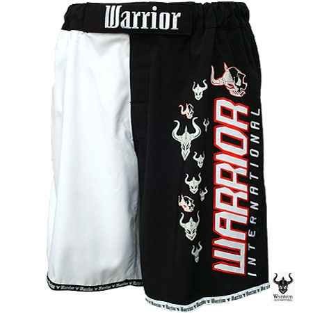 Sale Warrior Wear Domination black white grappling shorts