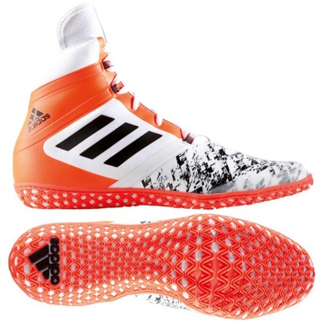 Sale Adidas Flying Impact Wrestling Shoes Orange AQ3319