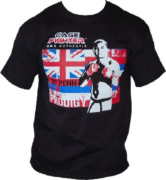 Sale Cage Fighter BJ Penn Big Action Tee black size XXL