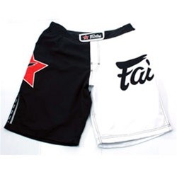 Sale Fairtex Red Star MMA Board Short white Ab6