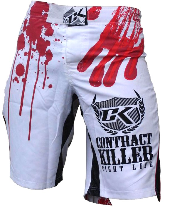 Sale Contract Killer Clothing STAINED MMA Fightshorts white