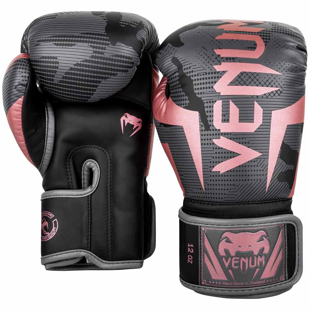 Boxing Elite Pink Gloves Black Venum Gold-AAF_001888_E8