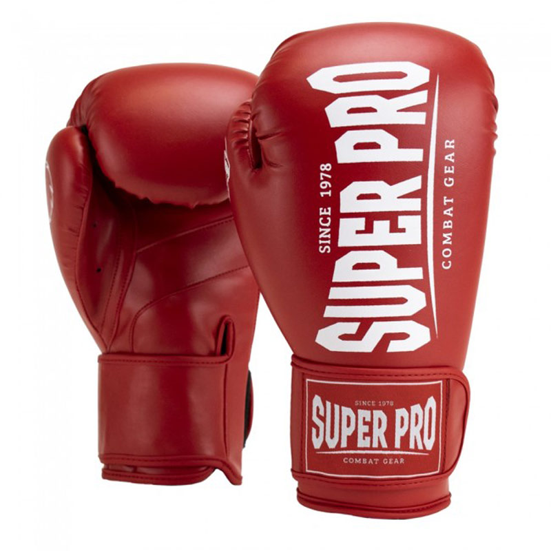 Super Pro Champ Kick Boxhandschuhe Rot Weiss-ADE_000190