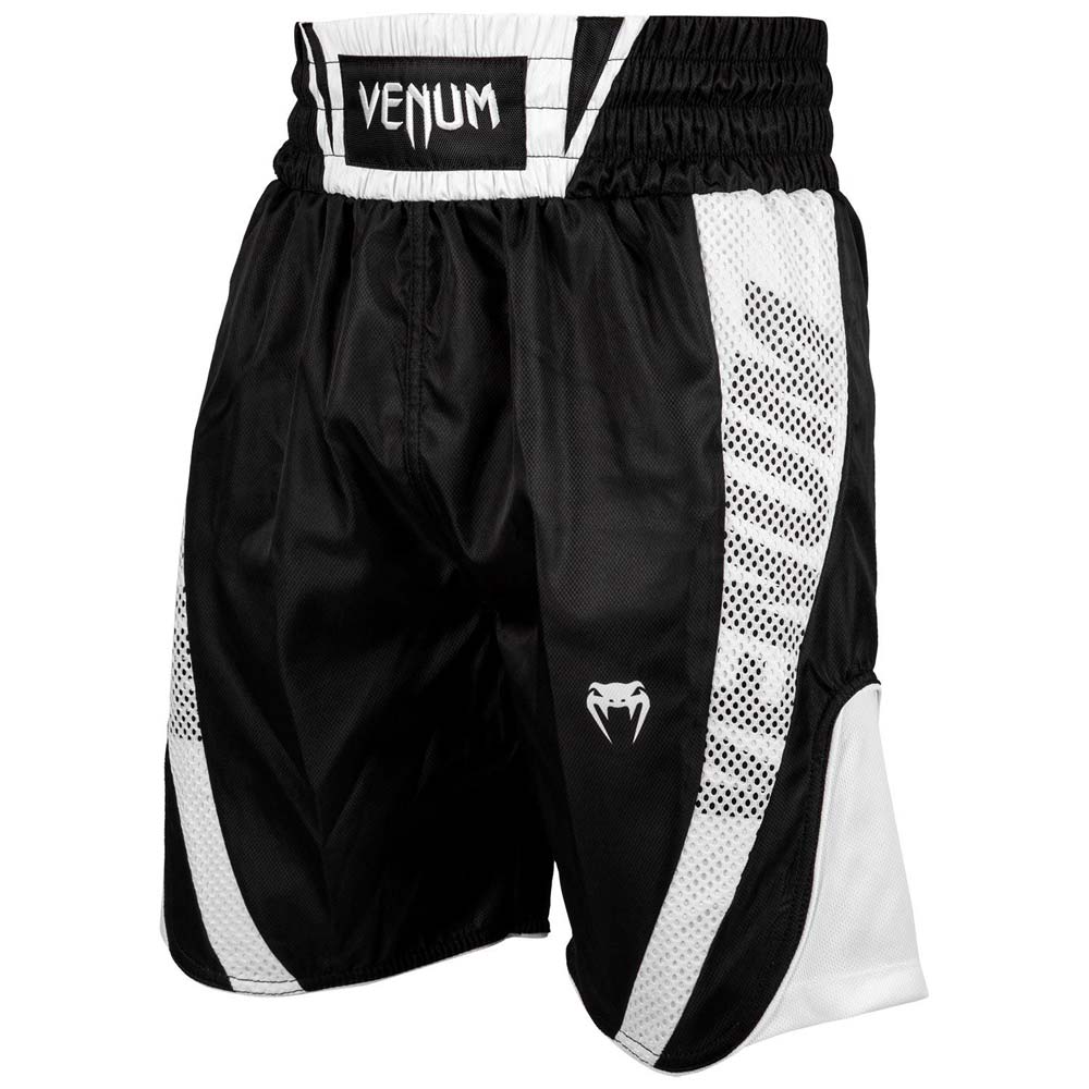 Venum Elite Boxerhose Black White-AAF_002132_B8