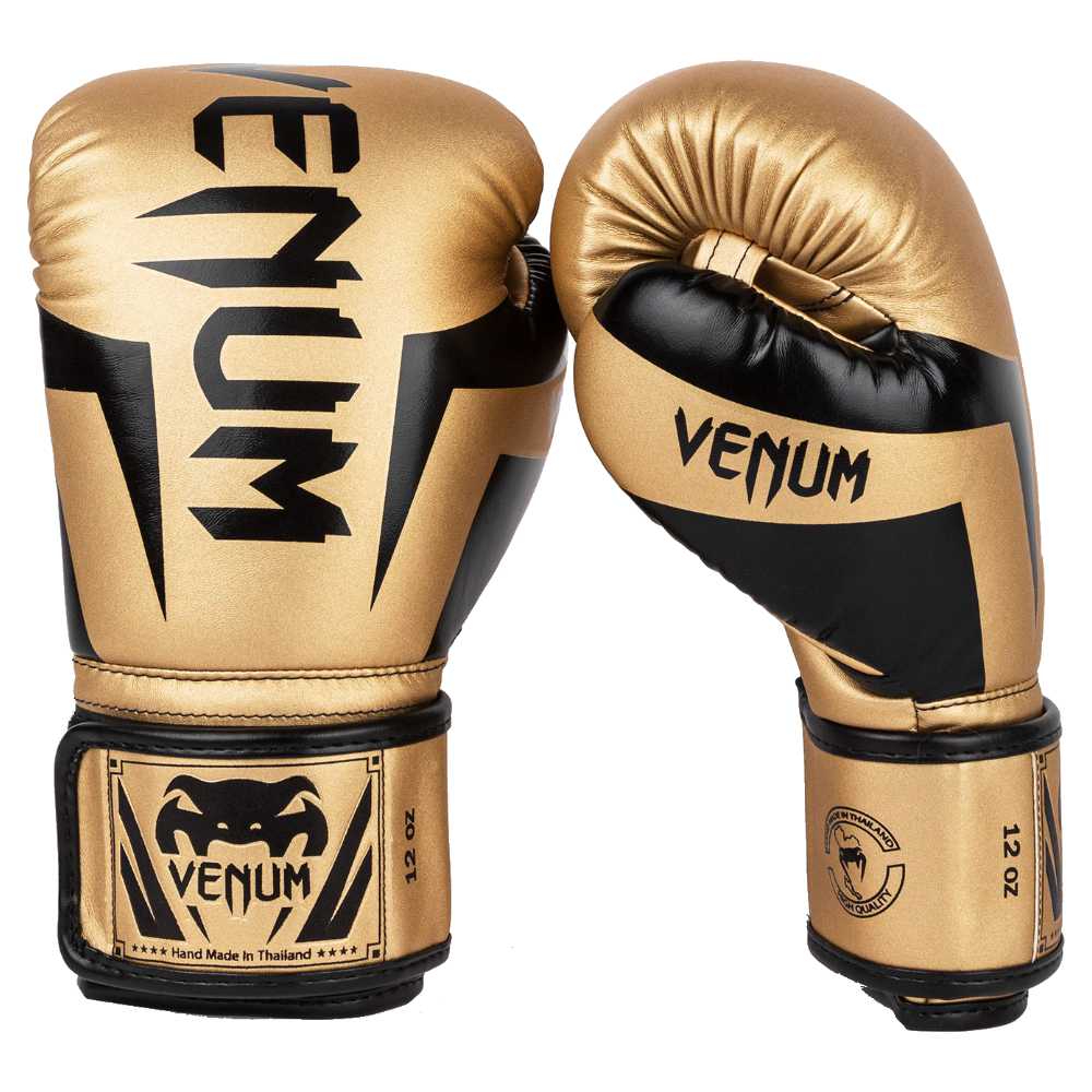 Venum Elite Boxing Gloves Gold Black-AAF_003279