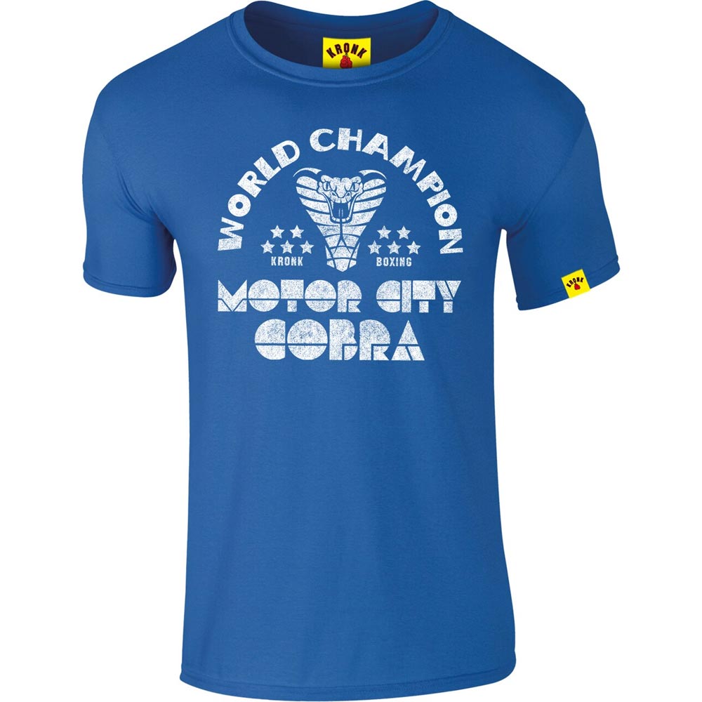 Kronk Thomas Hearns Motor City Cobra Royal Slim Fit T-Shirt-AIT_000348