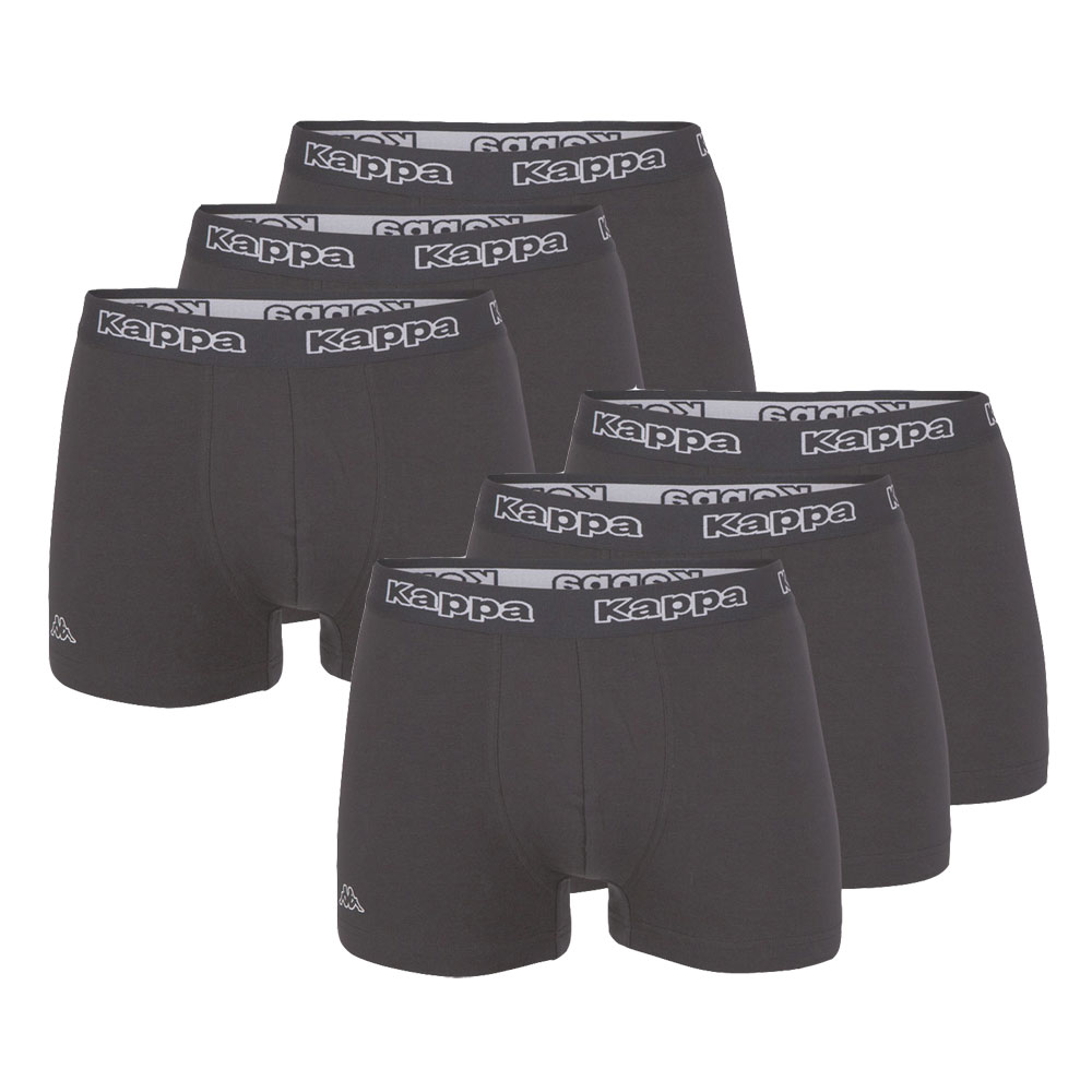 Kappa Tsuna 3 Trunks Boxer Shorts Pack of 6 Asphalt-AGD_000049