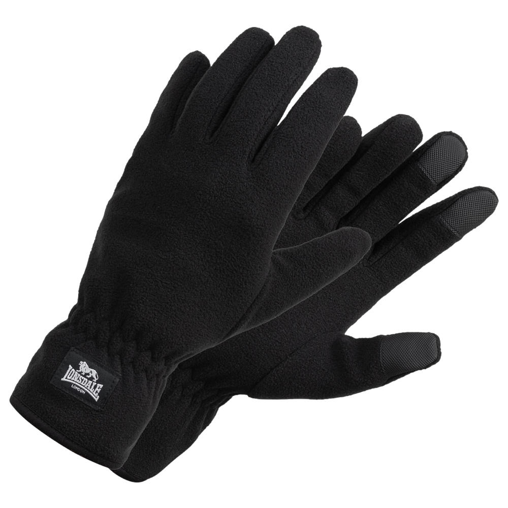 Lonsdale Ayside Fleece Handschuhe Touchfunktion Schwarz-AHM_000754