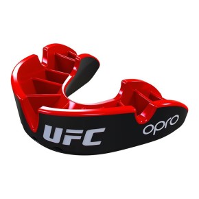 Opro Silver Mouthguard Black Red Junior